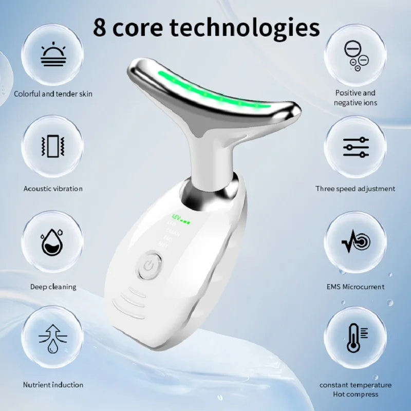 LED Therapy Face Massager for Wrinkles & Skin Lift