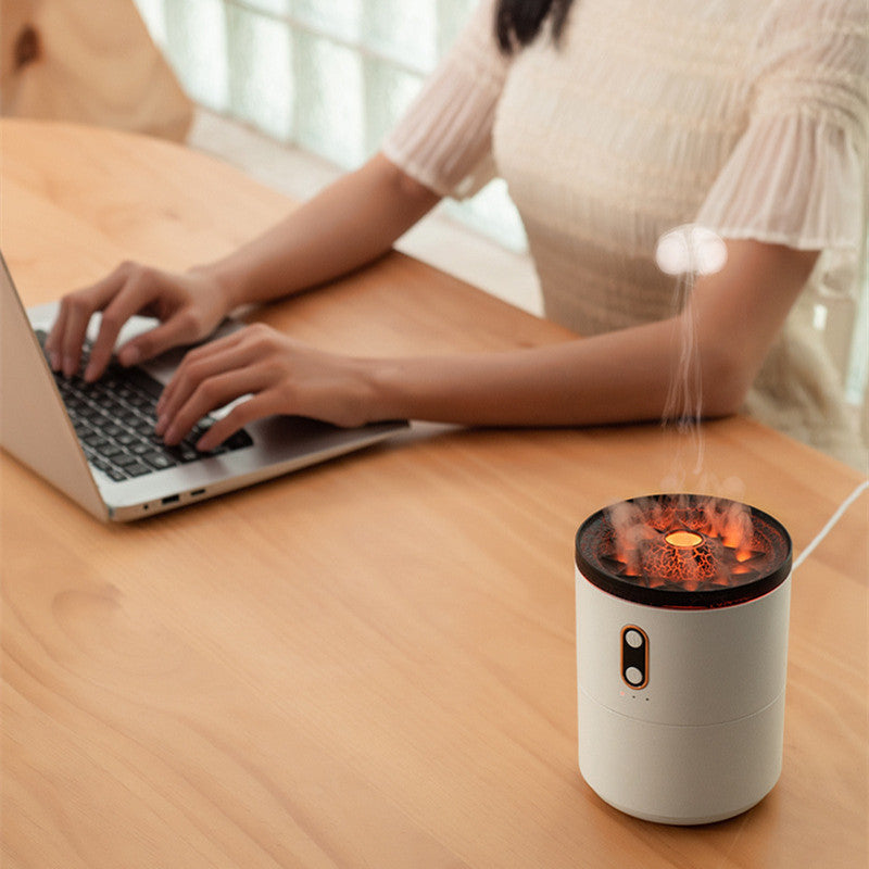Flame Glow Aroma Diffuser & USB Humidifier Night Light