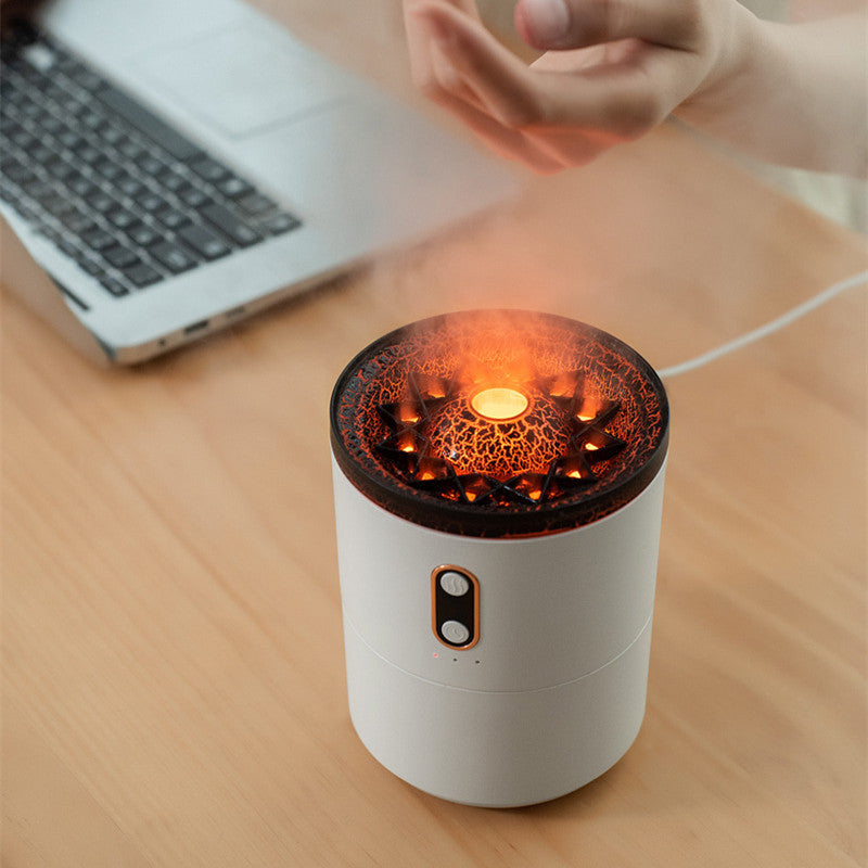 Flame Glow Aroma Diffuser & USB Humidifier Night Light