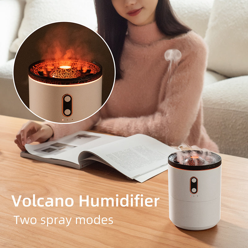 Flame Glow Aroma Diffuser & USB Humidifier Night Light